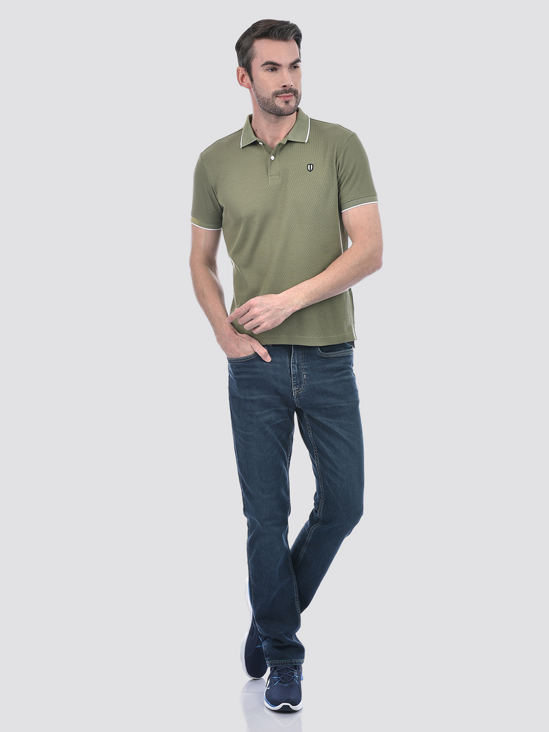 Numero Uno Men Striped Green T-Shirt